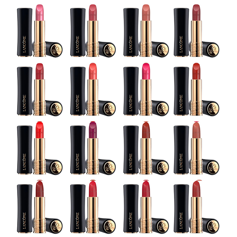 Lancome L'Absolu Lipsticks -- See below for list of shades (left to right, top to bottom).