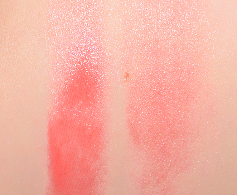 chanel lip and cheek balm swatches