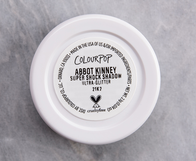 ColourPop Abbot Kinney Super Shock Shadow
