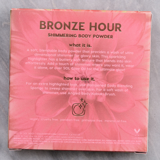 Sol Body Bronze Hour Shimmering Body Powder Review & Swatches
