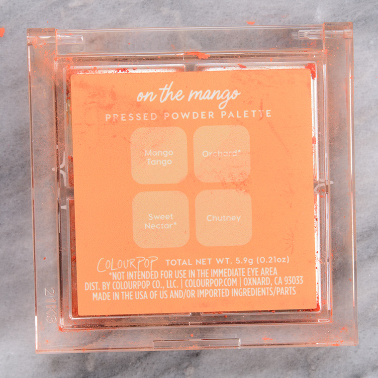 ColourPop On the Mango Pressed Powder Shadow Quad