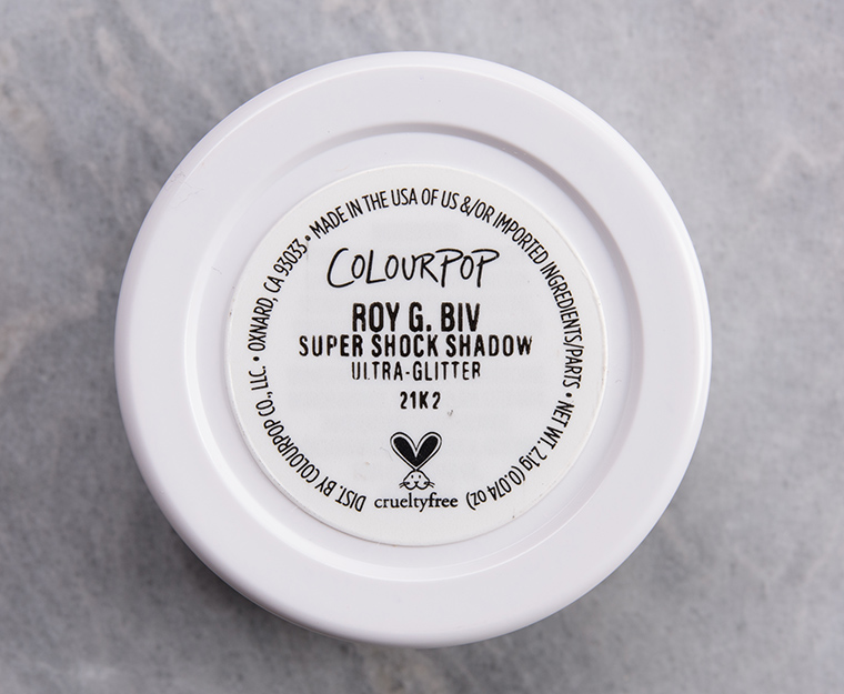 ColourPop Roy G Biv Super Shock Shadow