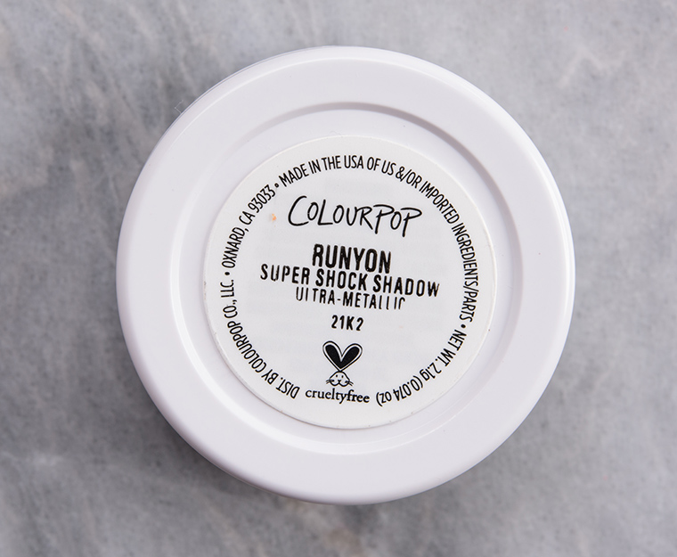 ColourPop Runyon Super Shock Shadow