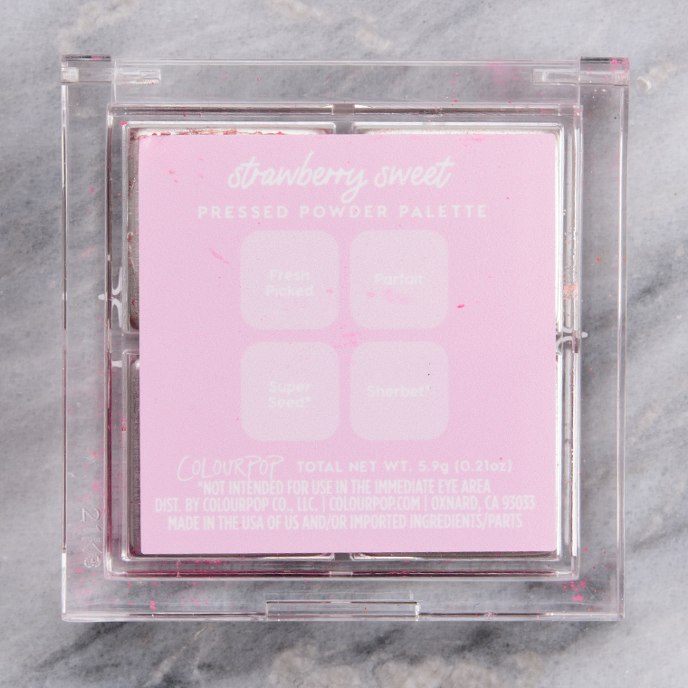 ColourPop Strawberry Sweet Pressed Powder Shadow Quad