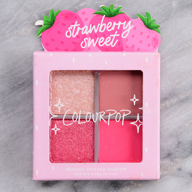 ColourPop Strawberry Sweet Pressed Powder Shadow Quad