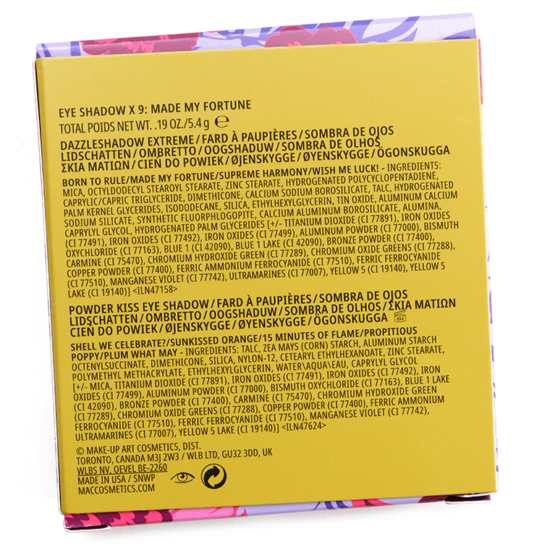 MAC Made My Fortune Eyeshadow x 9 Palette Review & Swatches