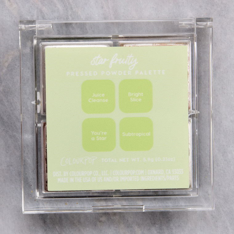 ColourPop Star Fruity Pressed Powder Shadow Quad