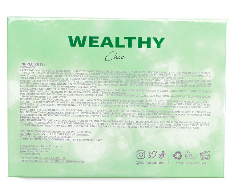 Coloured Raine Wealthy Chic 6-Pan Eyeshadow Palette