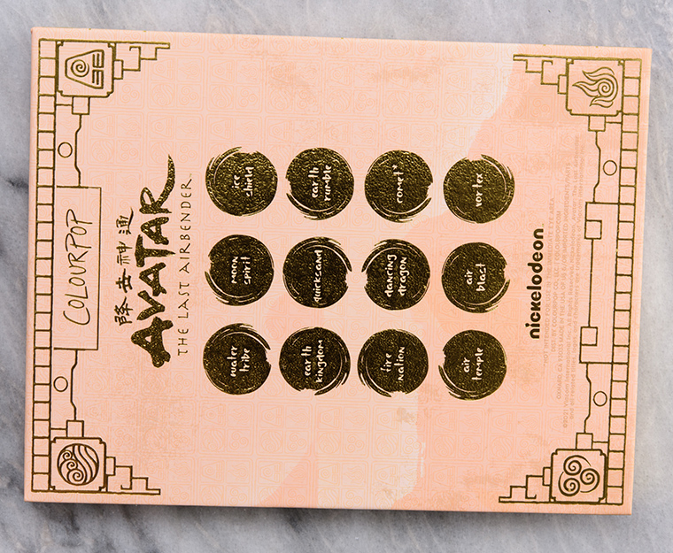 ColourPop Avatar The Last Airbender 12-Pan Pressed Powder Shadow Palette