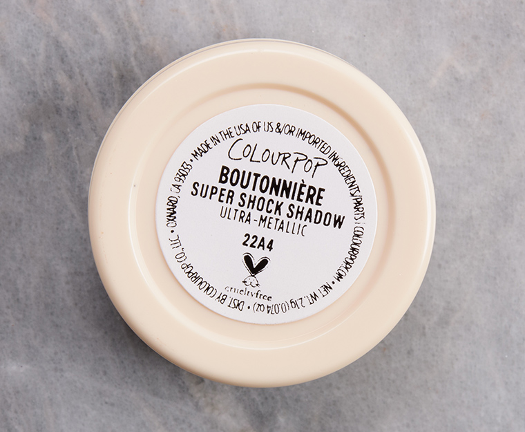 ColourPop Boutonniere Super Shock Shadow