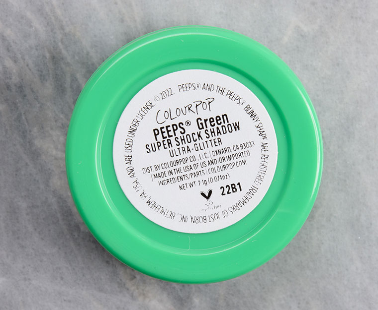 ColourPop Peeps Green Super Shock Shadow
