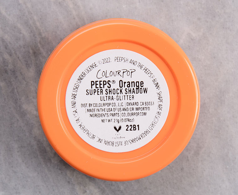 ColourPop Peeps Orange Super Shock Shadow