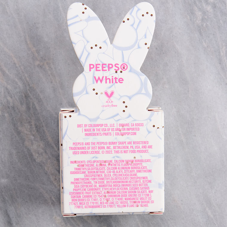 ColourPop Peeps White Super Shock Shadow
