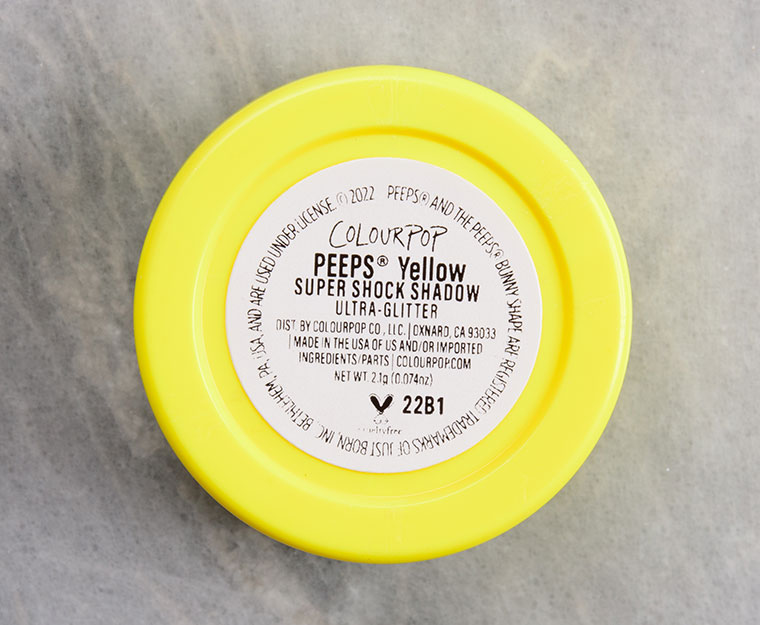 ColourPop Peeps Yellow Super Shock Shadow