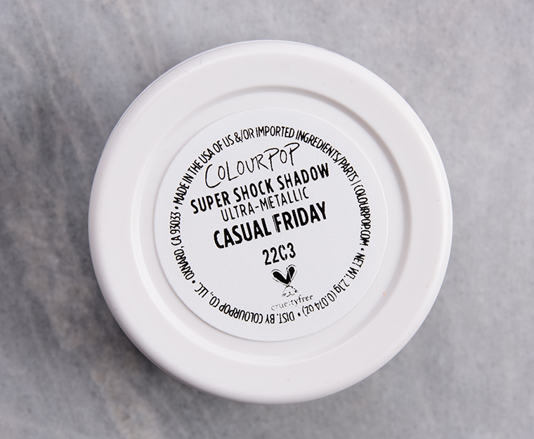 ColourPop Casual Friday Super Shock Shadow