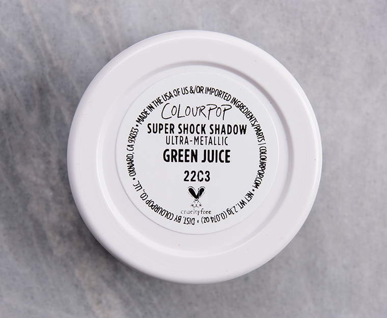 ColourPop Green Juice Super Shock Shadow
