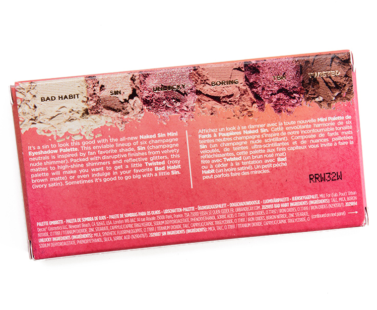 Urban Decay Sin Naked Your Way Mini Eyeshadow Palette
