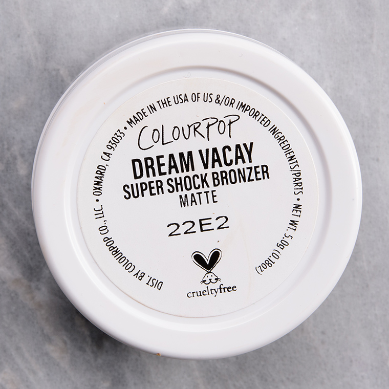 ColourPop Dream Vacay Super Shock Cheek Bronzer