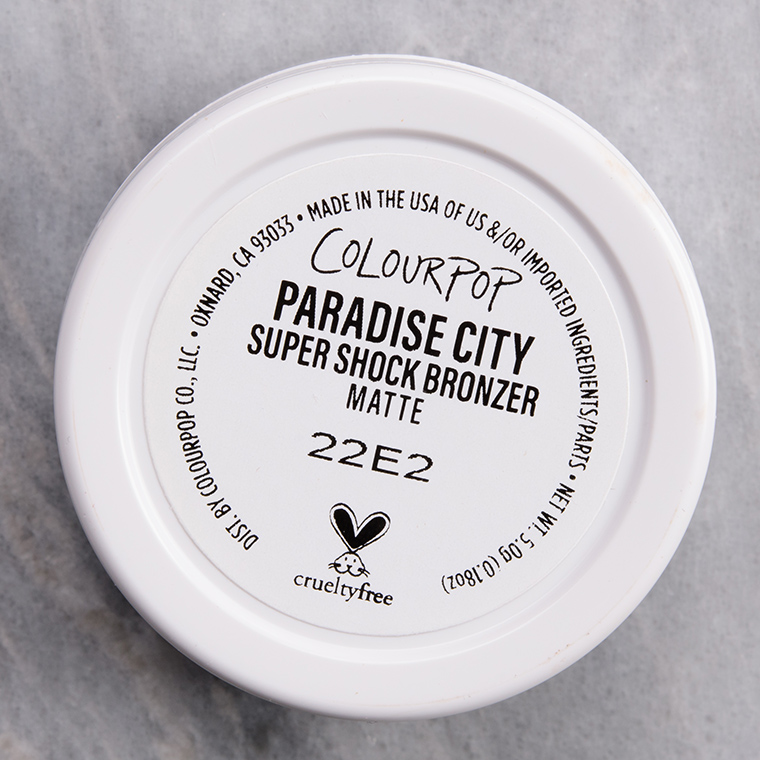ColourPop Paradise City Super Shock Cheek Bronzer