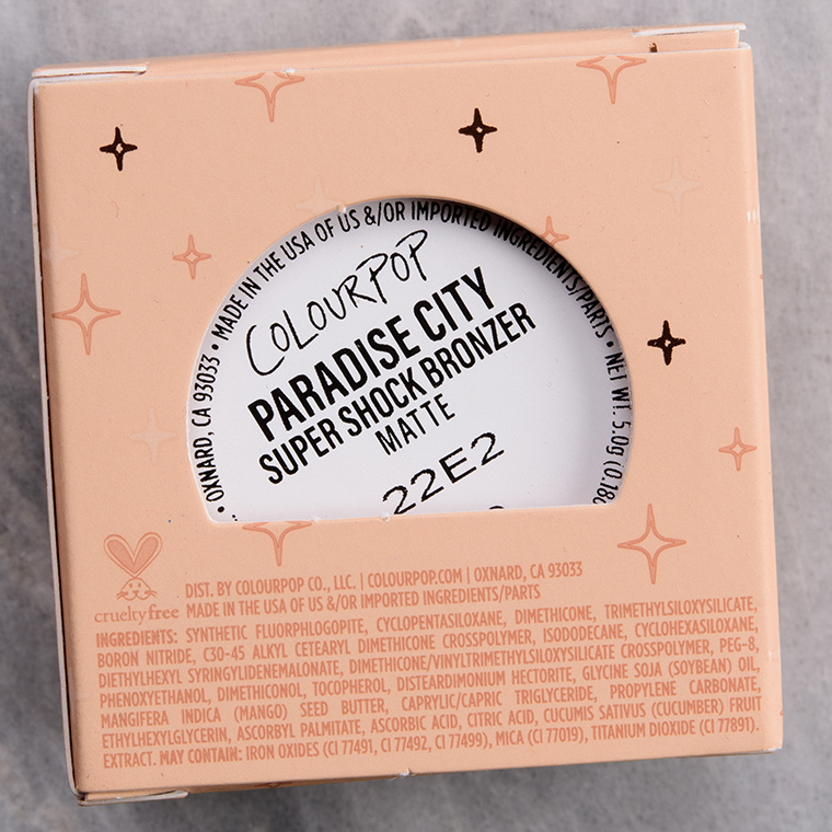 ColourPop Paradise City Super Shock Cheek Bronzer