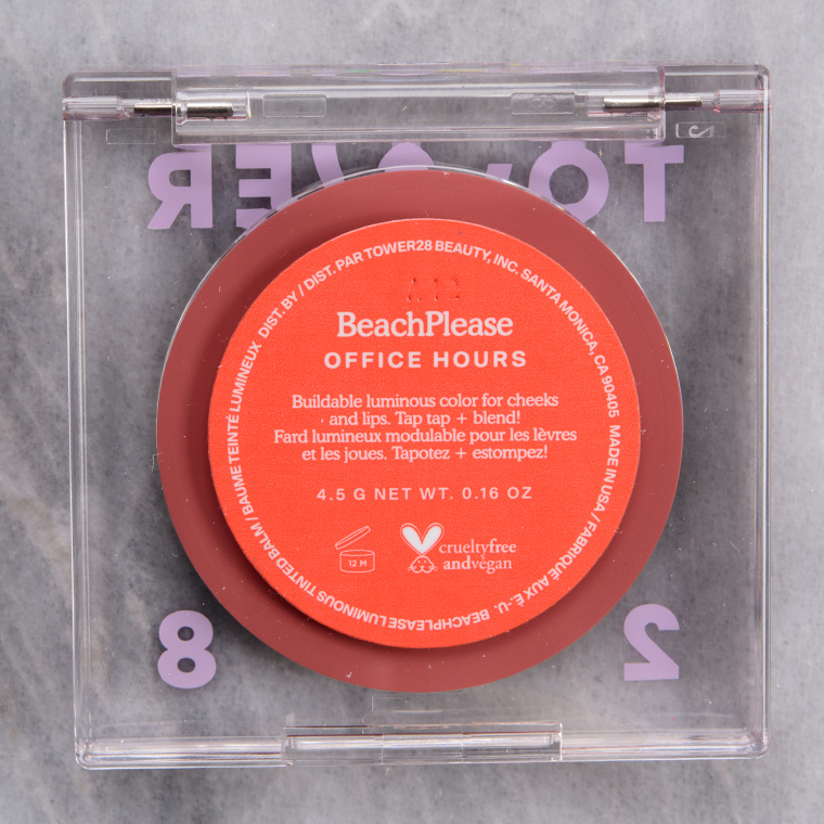Tower 28 Office Hours BeachPlease Lip + Cheek Tinted Balm