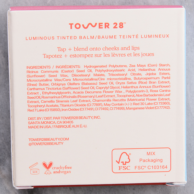 Tower 28 Office Hours BeachPlease Lip + Cheek Tinted Balm
