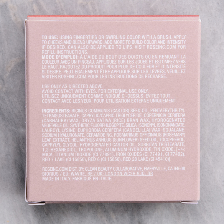 Rose Inc Daylily Blush Divine Clean Dewy Cream Blush
