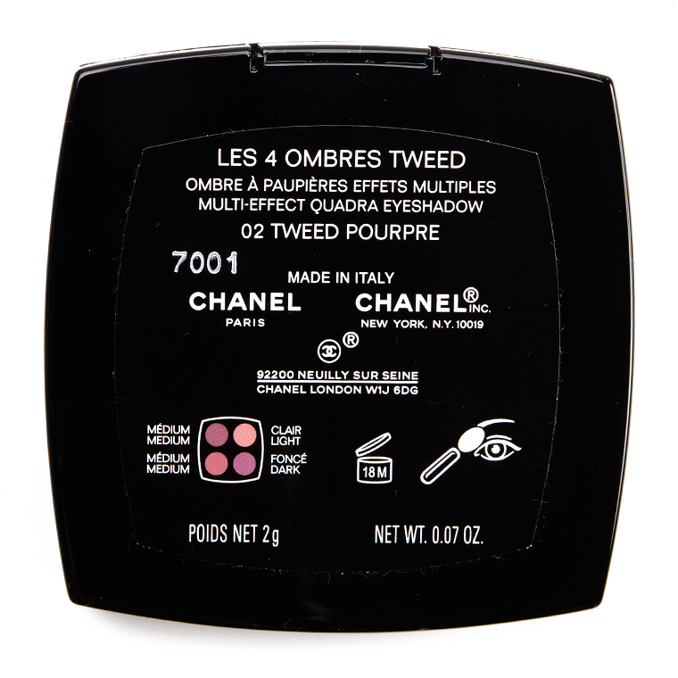 Chanel Tweed Pourpre (02) Les 4 Ombres Tweed Multi-Effect Eyeshadow Quad