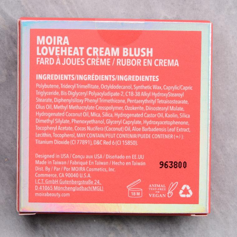 Moira I Adore You Loveheat Cream Blush