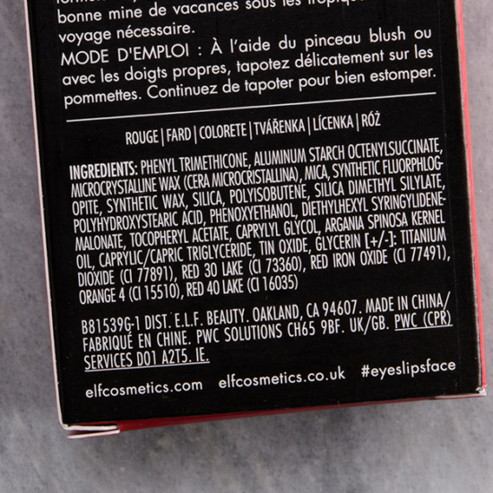 elf Belize Luminous Putty Blush Review & Swatches