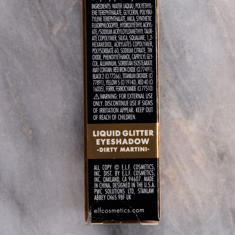 elf Dirty Martini Liquid Glitter Eyeshadow
