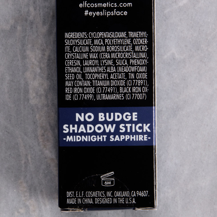 elf Midnight Sapphire No Budge Shadow Stick