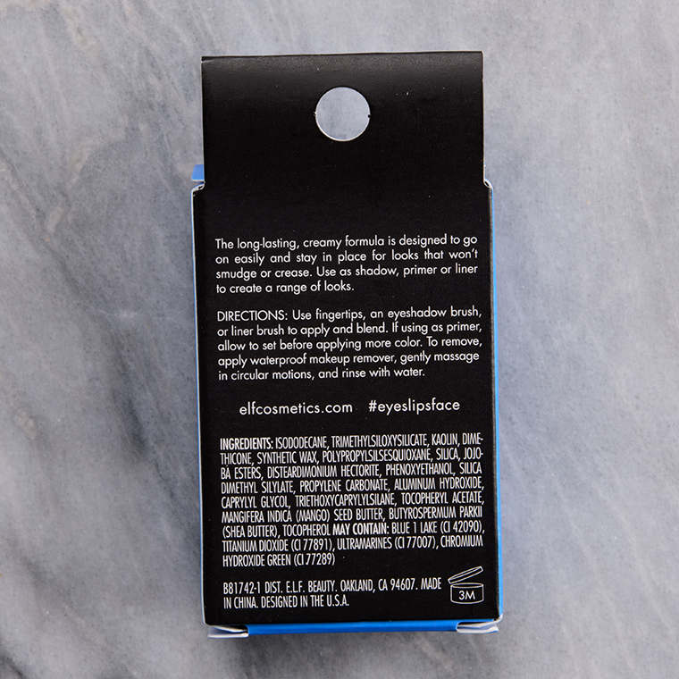 elf Oasis No Budge Cream Eyeshadow