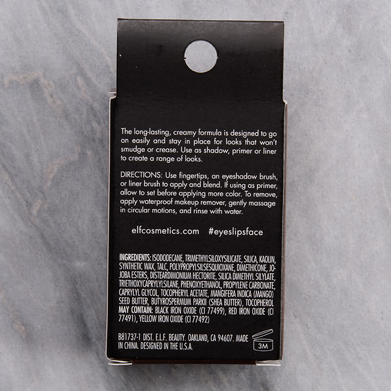 elf Plateau No Budge Cream Eyeshadow