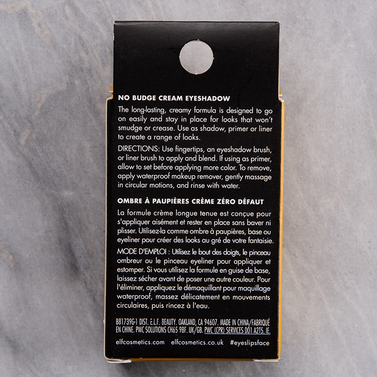 elf Sahara No Budge Cream Eyeshadow