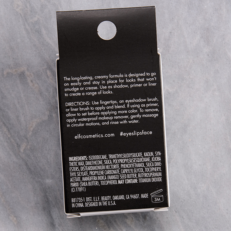 elf Wispy Cloud No Budge Cream Eyeshadow