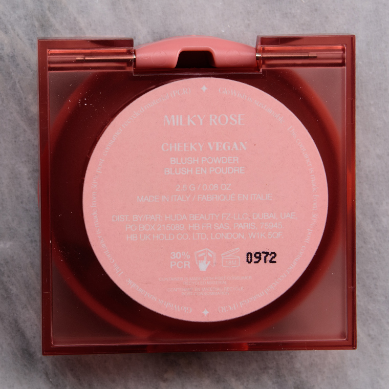 Huda Beauty Milky Rose GloWish Cheeky Vegan Blush Powder