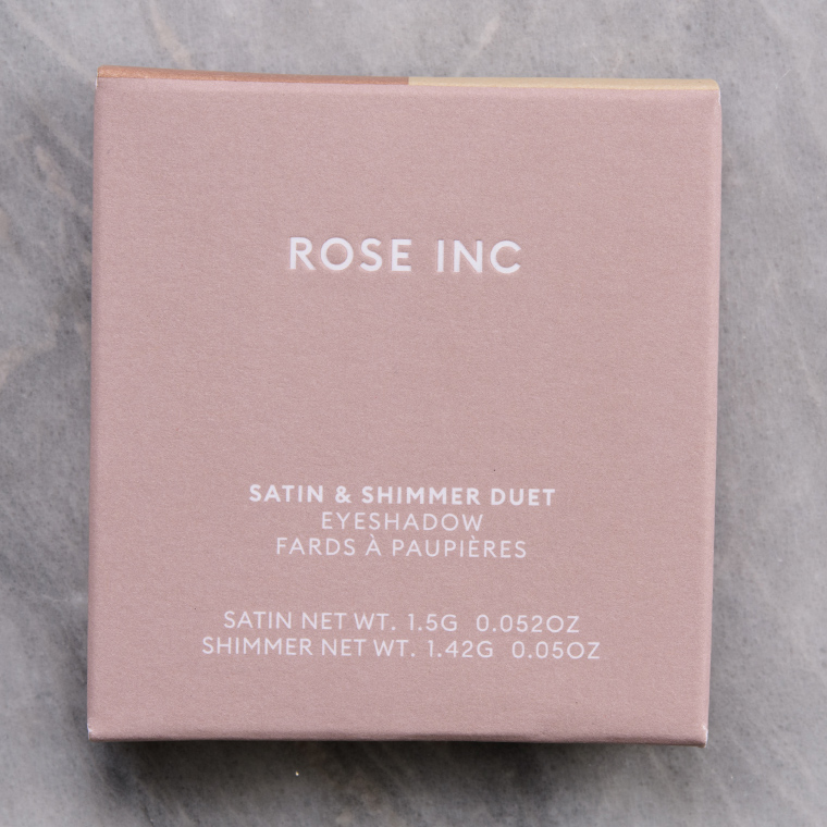 Rose Inc Satin Cocoa/White Gold Shimmer Satin & Shimmer Duet Eyeshadow