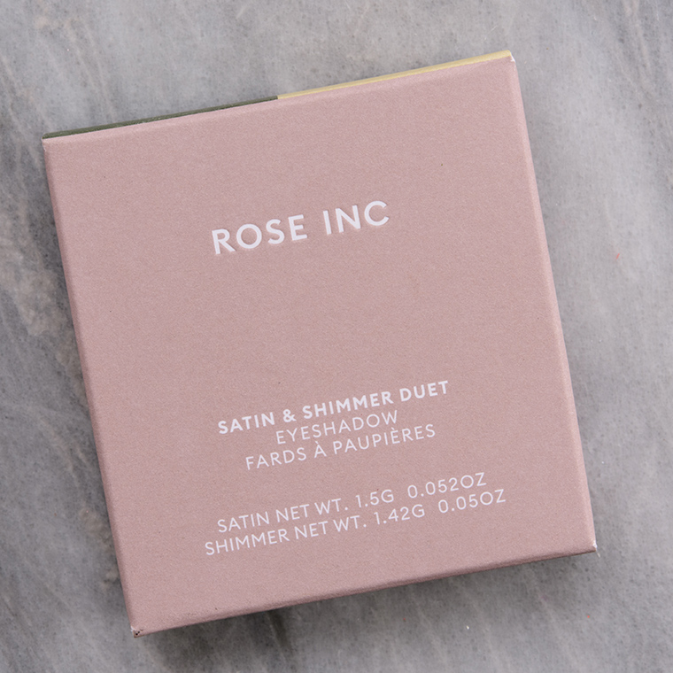 Rose Inc Satin Olive/Khaki Shimmer Satin & Shimmer Duet Eyeshadow
