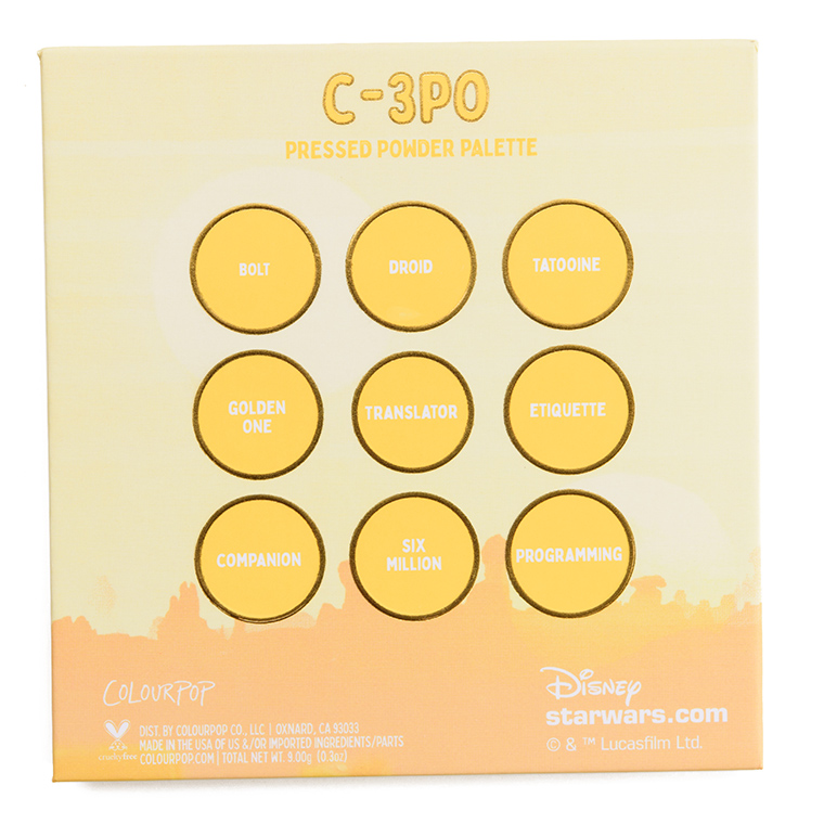 ColourPop C-3PO 9-Pan Pressed Powder Palette