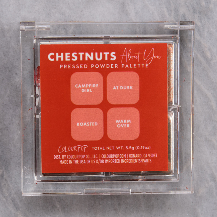 ColourPop Chestnuts About You Pressed Powder Shadow Quad