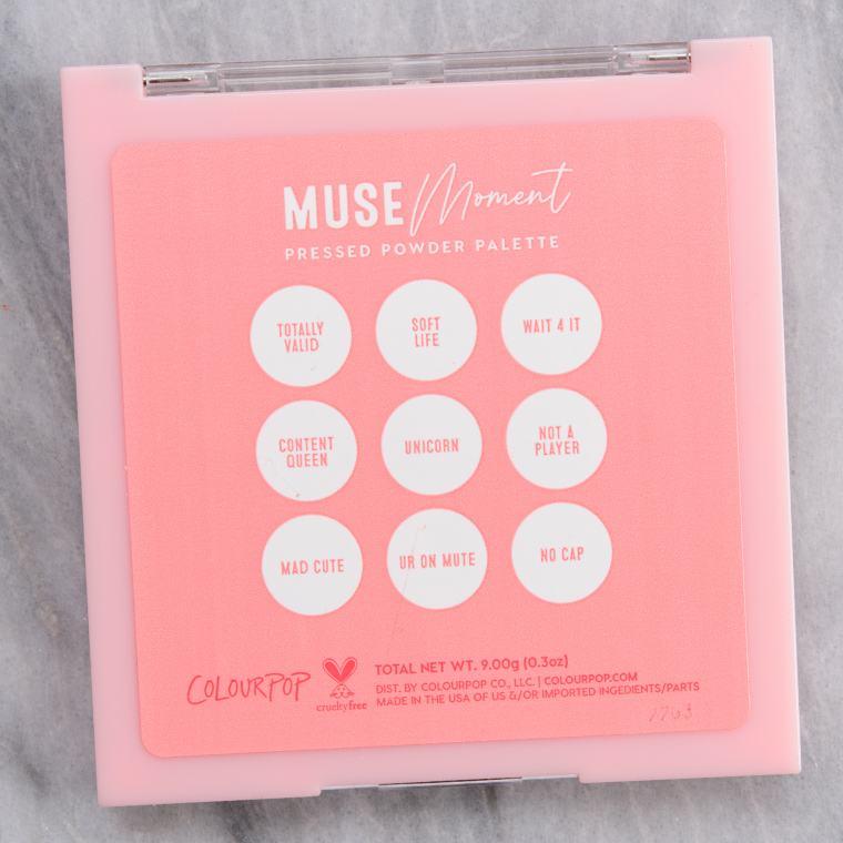 ColourPop Muse Moment 9-Pan Shadow Palette (Plastic)