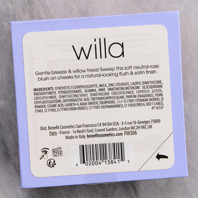 Benefit Willa WANDERful World Silky-Soft Powder Blush