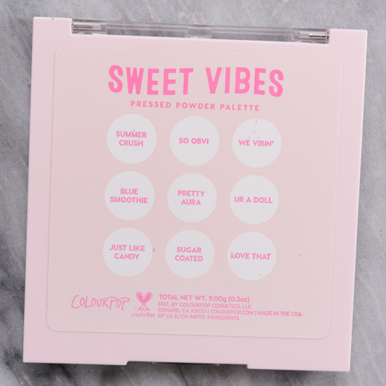 ColourPop Sweet Vibes 9Pan Pressed Powder Palette Review & Swatches