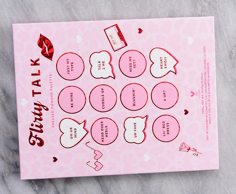 ColourPop Flirty Talk 12-Pan Pressed Powder Shadow Palette