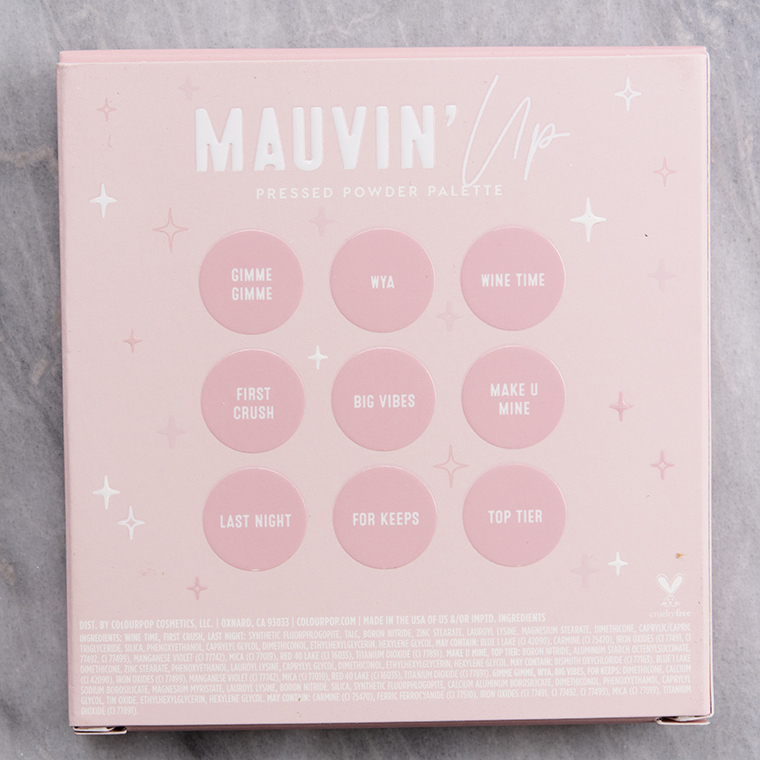 ColourPop Mauvin' Up 9-Pan Pressed Powder Palette
