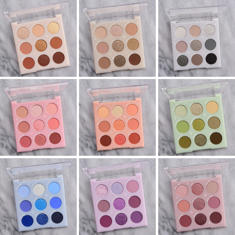 ColourPop x Target Core Collection Swatches of All Nine New Palettes