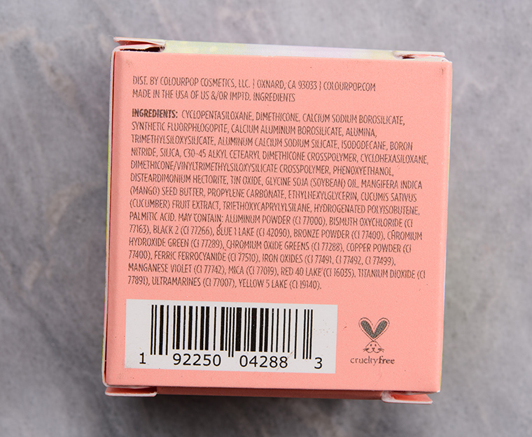 ColourPop Not Too Much Super Shock Shadow