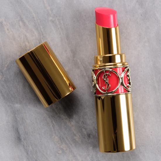 YSL Showstopping Rose (163) Rouge Volupte Shine OilinStick Review & Swatches