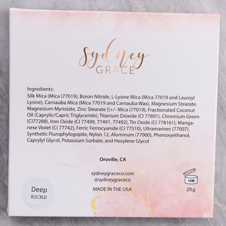 Sydney Grace Luminous Light (Deep) Face Palette